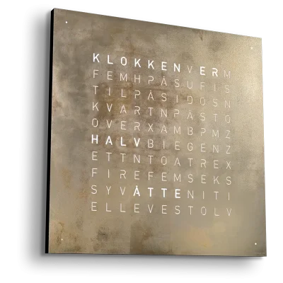 QLOCKTWO Earth 45 Creator's Edition Silver and Gold NORWEGIAN