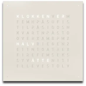 QLOCKTWO Earth 45 White Pepper NORWEGIAN