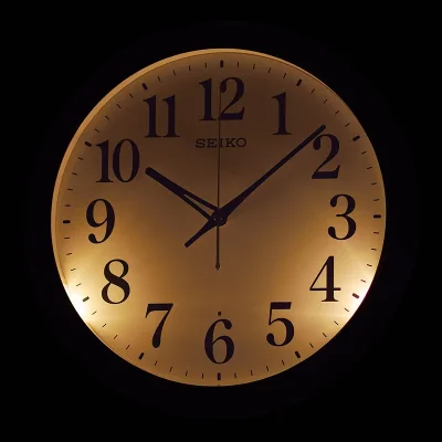 SEIKO WALL CLOCK �33X4CM AUTO LIGHT (HI/LO)'