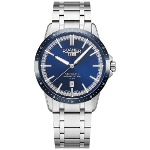 Roamer R968833 41 45 20 bl� quartzklokke med safirglass