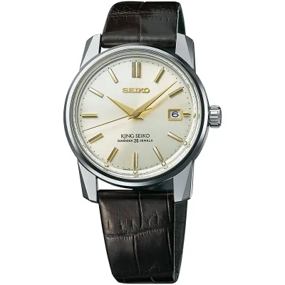 Seiko SJE087J1 King Seiko hvit safirglass mekanisk 38 mm