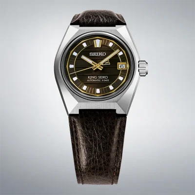 Seiko SLA093J1 King Seiko mekanisk herreklokke 41 mm brun