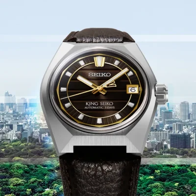 Seiko SLA093J1 King Seiko mekanisk herreklokke 41 mm brun
