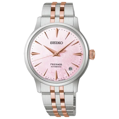 Seiko SRPM06J1 mekanisk automatisk klokke rosa 34 mm