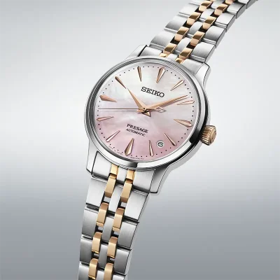 Seiko SRPM06J1 mekanisk automatisk klokke rosa 34 mm