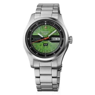 Seiko SRPM09K1 Automatisk herreklokke gr�nn 39 mm