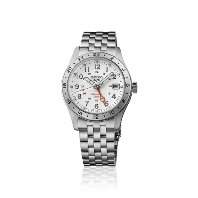 Seiko SSK059K1 mekanisk klokke med hvit urskive, 39 mm