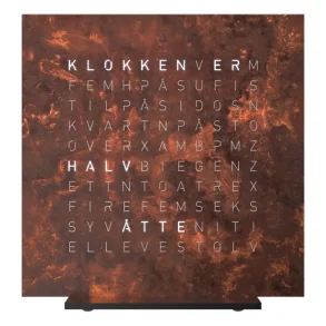 Qlocktwo Earth 13,5 Rust NORWEGIAN