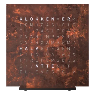 Qlocktwo Earth 13,5 Rust NORWEGIAN