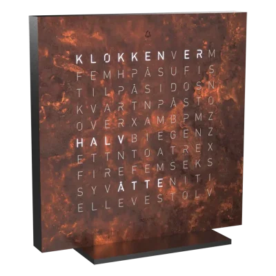 Qlocktwo Earth 13,5 Rust NORWEGIAN