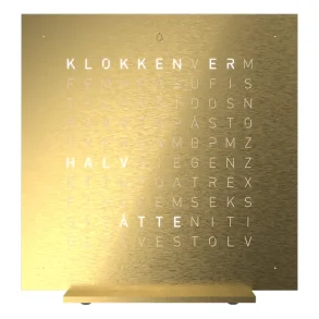 Qlocktwo Earth 13,5 Golden Legend NORWEGIAN