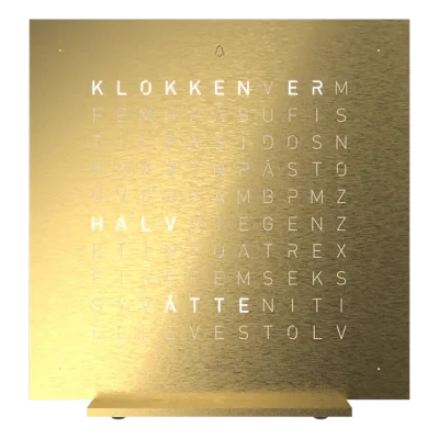 Qlocktwo Earth 13,5 Golden Legend NORWEGIAN