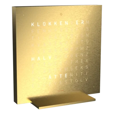 Qlocktwo Earth 13,5 Golden Legend NORWEGIAN