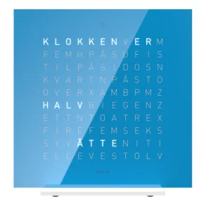QLOCKTWO Earth 13,5 Pure Blue Candy NORWEGIAN